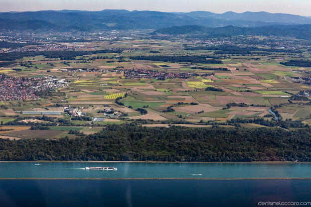 Le Rhin face au plan d'eau de Plobsheim
